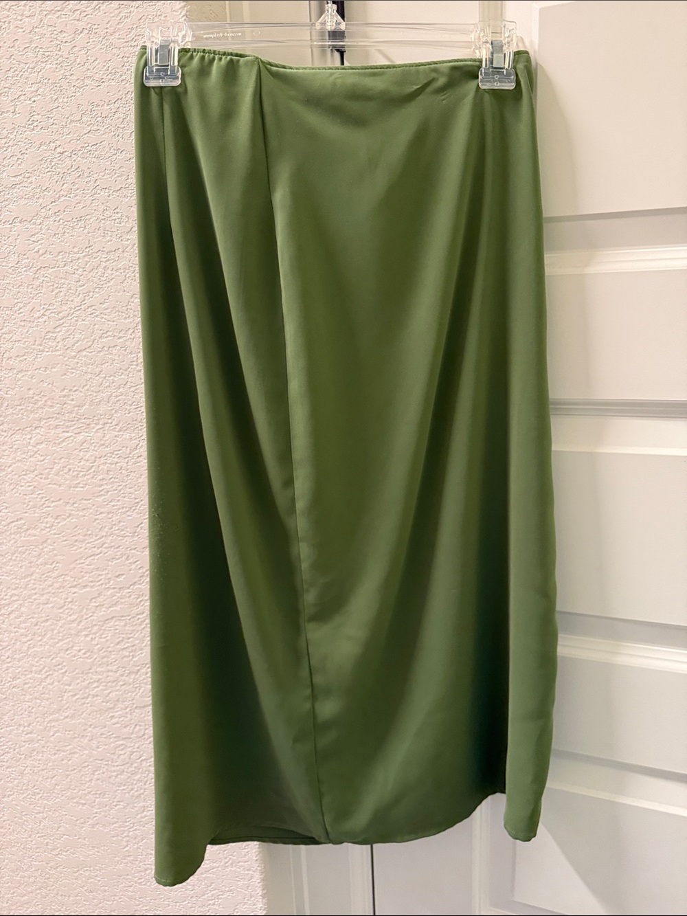 Abercrombie & Fitch Olive Green Midi Skirt